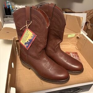 Durango Cowboy Western Boots 11 D Brown Leather Comfort Core FR104 New